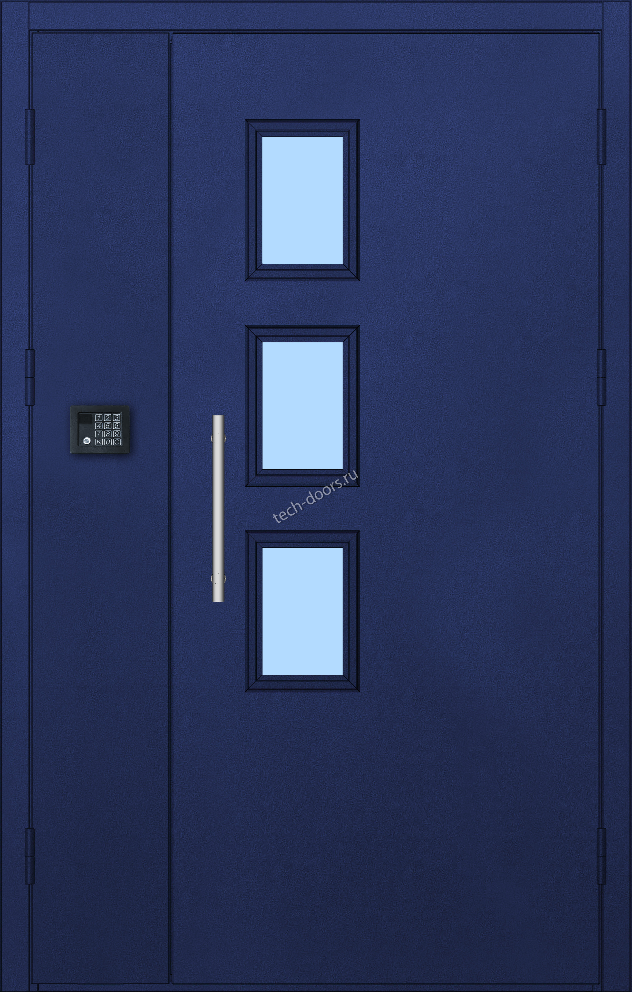 Дверь техническая полуторная 1350x2050